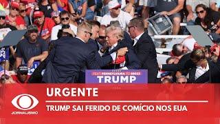 Trump sai ferido de comício nos Estados Unidos | Jornal da Band