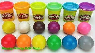 Learn Colors and Shapes with Play Doh Balls Fun & Creative for Kids Kinder Eggs Surprise Toys