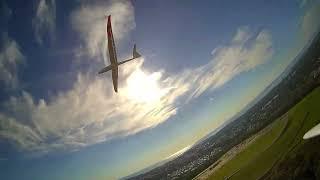 Mario's Multiplex 3000mm Lentis cruising with fpv Esky Eagles Aeroscout May 2025