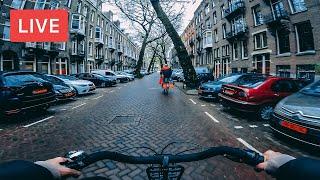 4K Cycling through Amsterdam LIVE