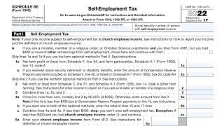 Schedule SE walkthrough (Self-Employment Tax)