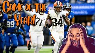 Browns Vs Colts [ REACTION]  GAME OF THE YEAR !!