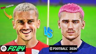 EA SPORTS FC 24 vs eFootball 2024 - All Famous Player Faces | Gameplay Comparison | Fujimarupes