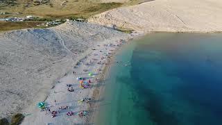 Rucica Beach , Metajna , island PAG , CROATIA 4K video