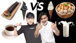 HITAM VS PUTIH CHALLENGE!! MAKAN CUMA WARNA HITAM DAN PUTIH SEHARIAN! 