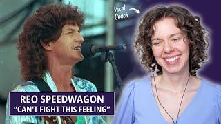 "Can't Fight This Feeling" by REO Speedwagon LIVE - Vocal Coach Reaction and Analysis