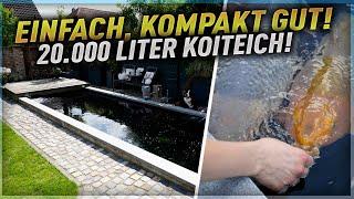 Einfach & KOMPAKT! Ein 20.000 Liter KOITEICH mit Trommelfilter und Bioturm!