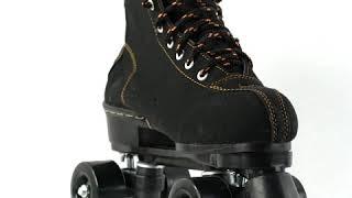 Best Roller Skates Suede Black Roller Skates for Women Frosted Leather Flash Mens Roller Skates