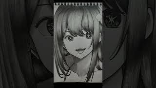 Anime  Ai Hoshino (Oshi no Ko) | Easy Anime Drawing #shorts #art #drawing #fanart