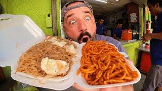 FILIPINO BREAKFAST: spaghetti, noodles, adobo, and siopao!