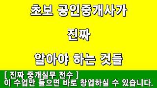 [공인중개사 실무교육] 초보 공인중개사가 진짜 알아야 하는 것들