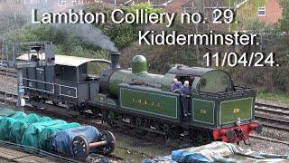 Lambton Colliery No. 29 from the NYMR at Kidderminster, 11/04/24.