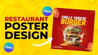 How to Design a Social Media Restaurant Flyer In Canva | Canva flyer tutorial