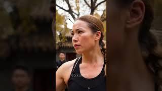 Russian Fighting Woman Wants to Challenge Shaolin Stick #wushufight #shaolin #kungfu #fighting