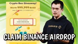 Binance Airdrop, Free Binance Coin || Binance Giveaway 999 999 BUSD