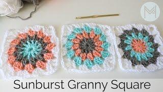 Crochet Sunburst Granny Square Tutorial