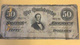 orignal 1860s confederate currency how not to get scammed!!