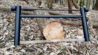 Collapsible buck saw | Bushcraft saw | lunch in the pine woods