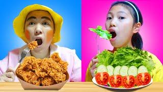 みこちゃんきらこお肉VS野菜バランス良く食べて健康的な生活【寸劇】