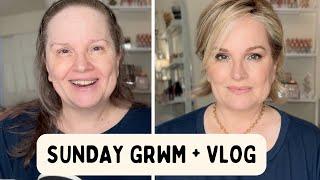 Sunday WITH ME VLOG / GRWM Full-Face Makeup / MY GLASSES & New Toppers for them / CAR CHAT / OVER 50