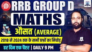 Railway Maths AVERAGE Questions | RRB Group D Maths Pyq's | 2018- 2024 में पूछें गये Questions