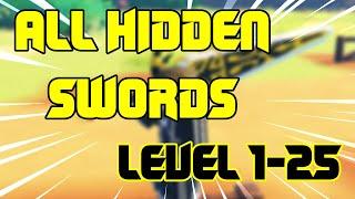 Every FREE Hidden Sword in Sword Burst 3 [Level1-25] (Roblox)