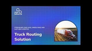 Truck Routing Solution | NextBillion.ai