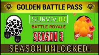 Surviv.io Season 3: ALL GOLD PASS ITEMS UNLOCKED