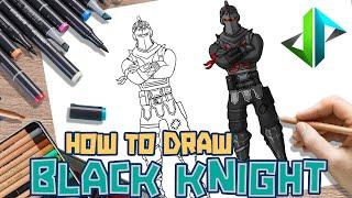 [DRAWPEDIA] HOW TO DRAW BLACK KNIGHT SKIN from FORTNITE - STEP BY STEP DRAWING TUTORIAL