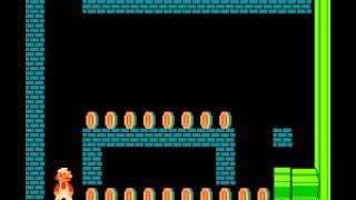 Super Mario Bros 1 nes long run no warps many secrets