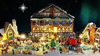 Обзор коллекции лего Самоделок: Новогодняя деревня / Lego MOC: Santa's House. Christmas Village