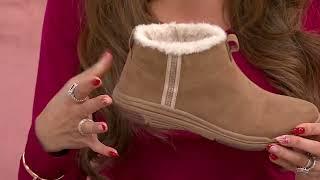 Ryka Water-Repellent Side-Zip Ankle Boots w/ Faux Fur-Amber on QVC