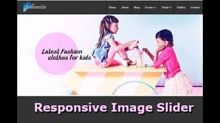 Responsive Image Slider Using HTML and Css With Animation Step By Step