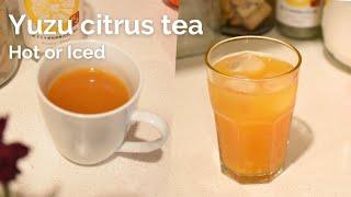 Yuzu Citrus Tea Recipe - Hot or iced! Popular tea in Japanese cafes