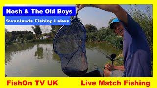 FishOn TV UK : LIVE MATCH FISHING : SWANLANDS FISHING LAKES : NOSH AND THE OLD BOYS : AUGUST 2020