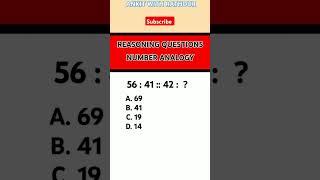 Analogy Question #reasoning #ssc #ytshorts #youtube #maths #trending #shortsfeed #shorts