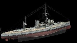 Battleship HMS Dreadnought in 3D