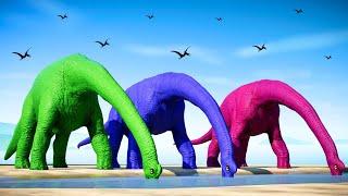 NEW ! Dinosaur Brachiosaurus Color Pack and Indominus Rex, TRex Dino Fight Jurassic World Evolution!