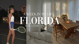 vlog ︎︎ a week in my life in florida in the winter! tennis, cooking, chatting