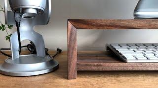 Making a Waterfall Shelf | DIY Walnut Monitor Stand