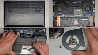 HP Omen Laptop 15-ek0013dx Disassembly RAM SSD Hard Drive Upgrade Battery Fan Replacement Repair