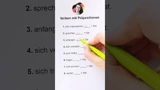 Verben mir Präpositionen  Kennst du die Antworten? #deutsch #germanlanguage #german #learngerman