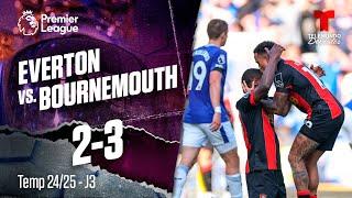 Highlights & Goles: Everton vs. Bournemouth 2-3 | Premier League | Telemundo Deportes