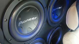 x6 Pioneer TS-W3004SPL quick demo! 154.2dB Subwoofers