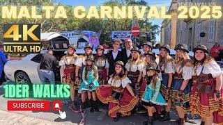  Malta Carnival 2025 | Spectacular Walking Tour in Floriana | Virtual Tour 4K