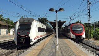 Trenes en el Núcleo de Cercanías de Madrid. Renfe Viajeros, Mercancías, Media Distancia