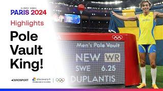 Armand Duplantis breaks pole vault world record again to win Olympic gold  | #Paris2024