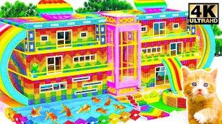 Build Bungalow Resort Has Giant Rainbow Water Slide To Glossy Slime Pool In Harvest Season