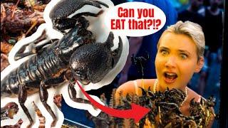 INSANE Food Challenge in Bangkok’s Chinatown: I Ate a REAL Scorpion and bugs– Must Watch Reaction!