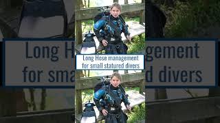 HOW TO manage your scuba long hose if you're small-stature #Shorts